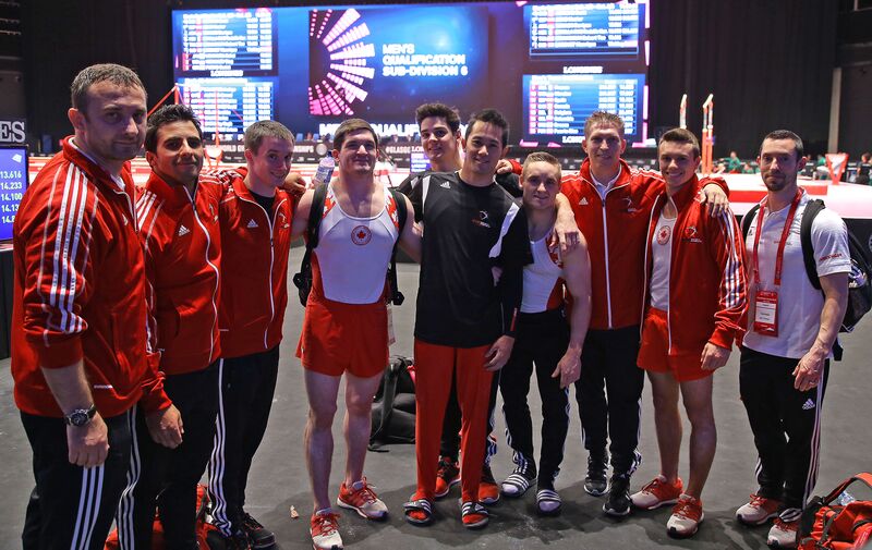 Canada advances to final Olympic qualification event in men’s gymnastics at 2015 world championships