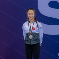 A silver medal for Brooklyn Lee-McMeeken and a bronze medal for Jared Matthews at the 2022 Trampoline Gymnastics World Age Group Competitions in Sofia